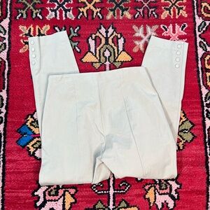 Theory Cream High-Waisted Pants